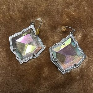 Kendra Scott Kirsten Earrings- Silver/Iridescent